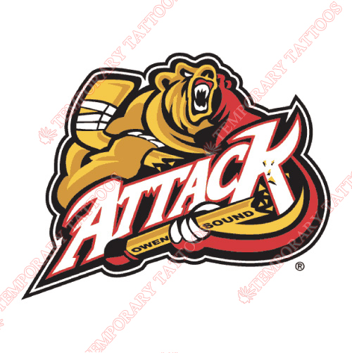 Owen Sound Attack Customize Temporary Tattoos Stickers NO.7372